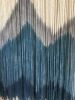 SIERRA TEAL Custom Dyed Wall Tapestry Mountain Landscape | Macrame Wall Hanging in Wall Hangings by Wallflowers Hanging Art. Item composed of oak wood and wool in boho or mid century modern style
