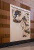 Large Topographical Fiber Art Tapestry, "Community for Life" | Wall Hangings by Rebecca Whitaker Art. Item composed of cotton and leather in boho or minimalism style