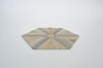 Antique Gray & Sand Yellow Large Diamond Mosaic Tile | Tiles by Mosaics.co. Item made of stone works with boho & mid century modern style