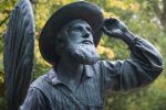 Alfred Russel Wallace | Public Sculptures by Anthony Smith Sculpture | Natural History Museum in London. Item composed of bronze and concrete