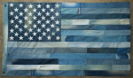 Denim Flags | Tapestry in Wall Hangings by ANTLRE - Hannah Sitzer | San Francisco in San Francisco. Item made of fabric