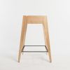 om16.1 natural ash counter Stool, grey fabric | Chairs by mjiila design furniture. Item made of wood with fabric works with minimalism & contemporary style