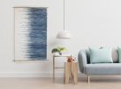 Cielo M - Minimalist Blue Wall Decoration | Macrame Wall Hanging in Wall Hangings by Lale Studio & Shop. Item composed of synthetic in minimalism or contemporary style