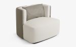 Papillonne Armchair Beige - Faux Leather | Chairs by LAGU. Item composed of wood & fabric compatible with modern style