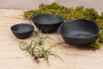 Molosco Signature - Matte Black 3 Piece Set | Bowl in Dinnerware by Laura Letinsky. Item composed of ceramic