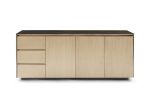 Barcelona Buffet Oak | Credenza in Storage by Greg Sheres. Item composed of oak wood & bronze