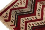 Vintage Gabbeh runner in Red Beige, Red, Grey Tribal Pattern | Area Rug in Rugs by Rug and Kilim