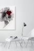 Sabine - Crimson Flower | Watercolor Painting in Paintings by Bridget Davies Art. Item made of fabric with paper works with boho & contemporary style
