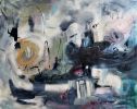 Love you to the Moon | Oil And Acrylic Painting in Paintings by Marie Manon Art. Item made of synthetic