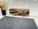 Black Walnut Epoxy Resin Sideboard - Custom Wooden Cabinet | Storage by Tinella Collection. Item made of wood works with minimalism & contemporary style