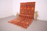 Orange Vintage Moroccan Rug 6.6 x 13 ft, Berber Wool Rug, | Area Rug in Rugs by BerberHand. Item composed of wool in boho style