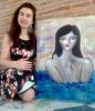 El agua que me conquista | Oil And Acrylic Painting in Paintings by Elena Parau. Item made of canvas compatible with contemporary and country & farmhouse style