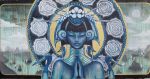 Thai Goddess Mural at Du Du Bao | Murals by Hans Haveron | Du Du Bao Lounge in ตำบล มะเร็ต. Item made of synthetic