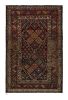Antique Caucasian Rug in Beige, Blue & Red Geometric Pattern | Area Rug in Rugs by Rug and Kilim