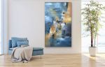 Angels in the Mist - Acrylic Abstract - 36 x 60 or 60x 36 | Oil And Acrylic Painting in Paintings by Strokes by Red - Red (Linda Harrison). Item composed of canvas & synthetic