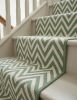 Handwoven Woolen Green Runner Rug | Rugs by Evergreen Carpets. Item composed of wool in boho or minimalism style