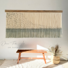 Neutral home decoration- Zorke XXXIII- Wall Art | Macrame Wall Hanging in Wall Hangings by Olivia Fiber Art. Item composed of wood and wool in minimalism or mid century modern style