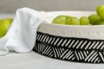 Black and White Handcrafted Large Porcelain Fruit Bowl | Plate in Dinnerware by ShellyClayspot