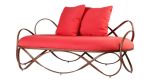Danny Rattan Loveseat | Love Seat in Couches & Sofas by Monarca Goods. Item composed of wood in contemporary or coastal style