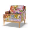 Belgian Linen Fabric Art Panel: Blossom by Dorothy Fagan | Textiles by Dorothy Fagan Fine Arts. Item composed of linen in boho or mid century modern style