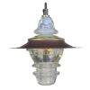 Insulator Light Pendant Lantern Metal Hood Brass & Glass Cap | Pendants by RailroadWare Lighting Hardware & Gifts. Item composed of glass in country & farmhouse or eclectic & maximalism style