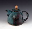 stoneware rocking teapot 56 with cups | Serveware by Ron Mello Studio Art. Item made of wood with brass works with contemporary style