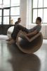 Rocking PacMan: Reverse seesaw love seat bench | Benches & Ottomans by Makingworks | public records in Brooklyn. Item made of oak wood