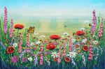 Summer's Bursting Bloom | Oil And Acrylic Painting in Paintings by DaggArt. Item composed of canvas in country & farmhouse style