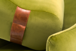 Milo Bean Ottoman | Benches & Ottomans by Marie Burgos Design and Collection. Item composed of fabric