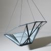 Stainless Steel Outdoor Swing Pool Deck Chair | Easy Chair in Chairs by Studio Stirling. Item composed of fabric and steel in boho or minimalism style