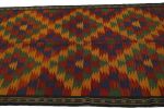 Vintage Tribal 4' x 12' Kelim Ghashghaie Persian Runner Rug | Rugs by Magic Rugs. Item composed of wool in country & farmhouse style