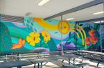 Roscomare School Geoscape Mural | Murals by L Star Murals | Roscomare Road Elementary School in Los Angeles. Item made of synthetic