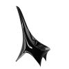 "Nyx" Contemporary lounge chair in black lacquered fiberglas | Chairs by Carcino Design. Item works with contemporary & eclectic & maximalism style