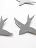 Extra Large Wall Art 18 Swallows Gray & Metallic Gold Birds | Wall Sculpture in Wall Hangings by Elizabeth Prince Ceramics. Item made of ceramic works with contemporary & country & farmhouse style