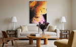 Warm Hug - Limited Edition Abstract Giclée Canvas Art | Prints in Paintings by ZYŪMIN. Item composed of wood & canvas compatible with mid century modern and contemporary style