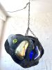 Blue, green and plum lamp | Pendants by Kelly Witmer. Item composed of steel & glass