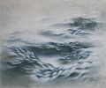 Play of leaves | Oil And Acrylic Painting in Paintings by Francesca Borgo. Item made of canvas with synthetic works with minimalism & contemporary style