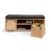 Zuma Para solid wood entryway storage bench | Benches & Ottomans by Modwerks Furniture Design. Item made of wood