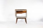 Tall Dwarf | Nightstand in Storage by Curly Woods. Item made of oak wood & concrete compatible with mid century modern and industrial style