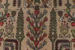 Vintage Runner in Beige with Green and Red Floral Patterns | Area Rug in Rugs by Rug and Kilim