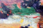 Coral Hills | Oil And Acrylic Painting in Paintings by Simona Gocan. Item composed of canvas & synthetic