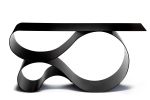 Whorl Console in Matte Black Powder Coated Aluminum | Coffee Table in Tables by Neal Aronowitz. Item composed of aluminum in minimalism or mid century modern style
