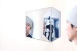 HEX Mirror (Silver) | Decorative Objects by Hyfen by HCWD Studio. Item composed of steel