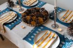 Izamna Handwoven Stripe Napkins (Set of 2) - YELLOW | Linens & Bedding by Routes Interiors. Item composed of cotton in boho or eclectic & maximalism style