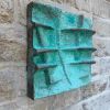 Strata in Verdigris | Wall Sculpture in Wall Hangings by Boldstone. Item compatible with contemporary and coastal style