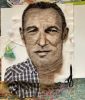 Bruce Springsteen | Tapestry in Wall Hangings by Dawn Waters Art. Item made of canvas with fiber works with contemporary & eclectic & maximalism style