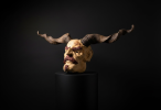 Hand-Carved Mythological Character Study | Decorative Objects by Holzkunst Samuel Meisinger. Item made of wood works with art deco style