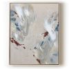 A Game of Hot and Cold - Original Mixed Media Painting | Paintings by Christa. Item composed of wood and linen in minimalism or contemporary style