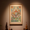 Imperial Yunjin Silk Manjushri Mandala Thangka | Embroidery in Wall Hangings by Dynasty Artisan. Item composed of wood and fabric in contemporary or eclectic & maximalism style
