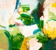 Wild Backyard | Oil And Acrylic Painting in Paintings by Michael Rich. Item made of canvas works with mid century modern & contemporary style